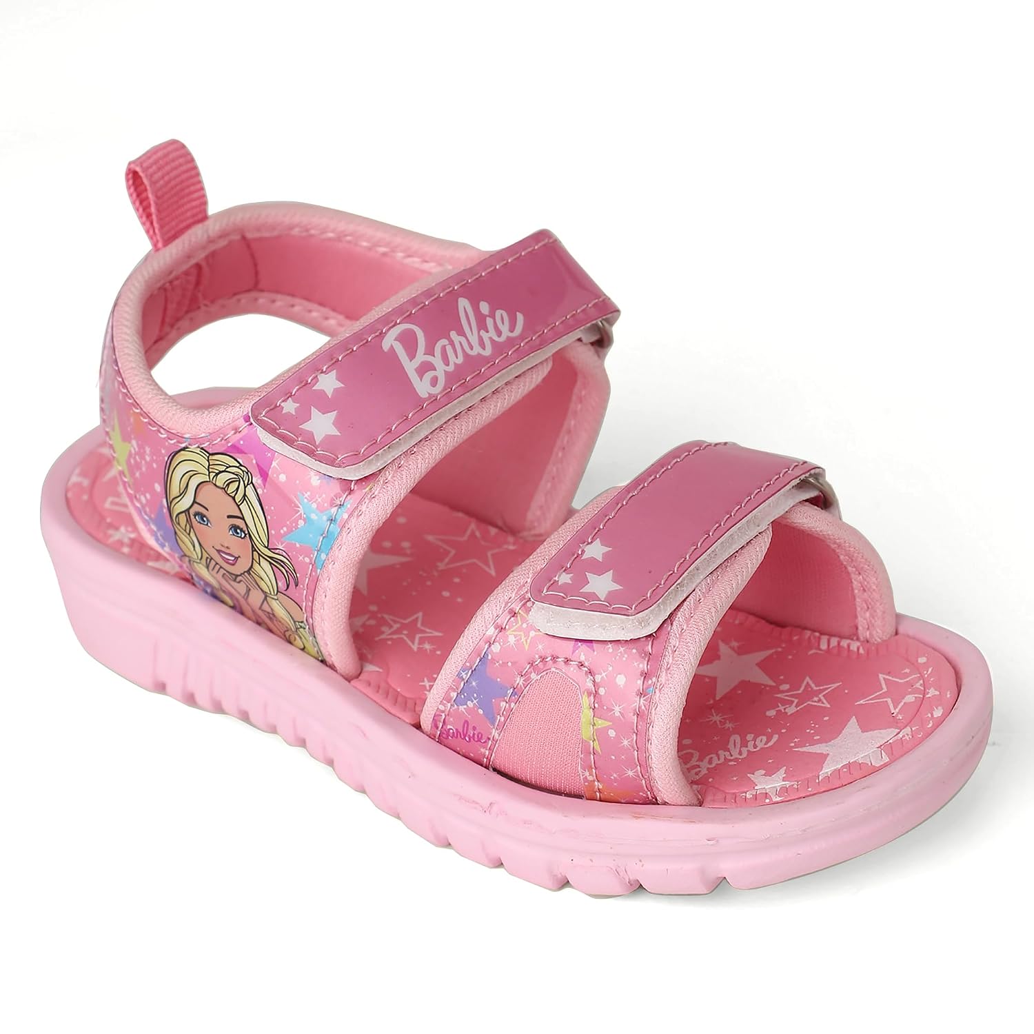 Kidsville Official Girls Barbie Printed Pink Sandals Anti-Skid Comfortable | Adjustable Double Strap Closure | Flexible & ... - Review, Price and Buying Guide
