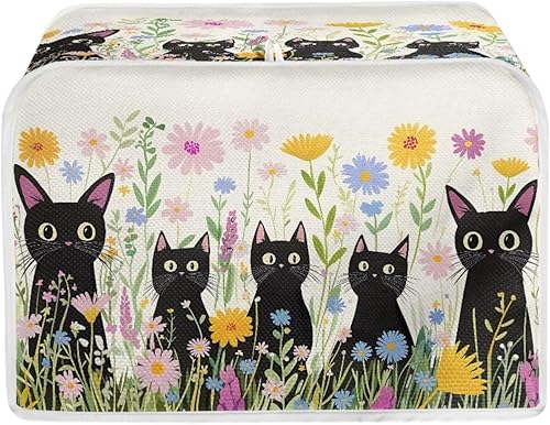 Miniatura 180 de Funda para horno con estampado de galaxia, protector de máquina de pan de cocina, cubierta para tostadora de 2 rebanadas de gato lunar para el Gato