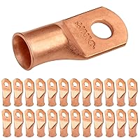 Vista 462 de SELTERM - 2 terminales de anillo resistentes para cable de batería, calibre 4 AWG, pernos de 3/8 pulgadas, terminales de calibre 4, ojales de cobre