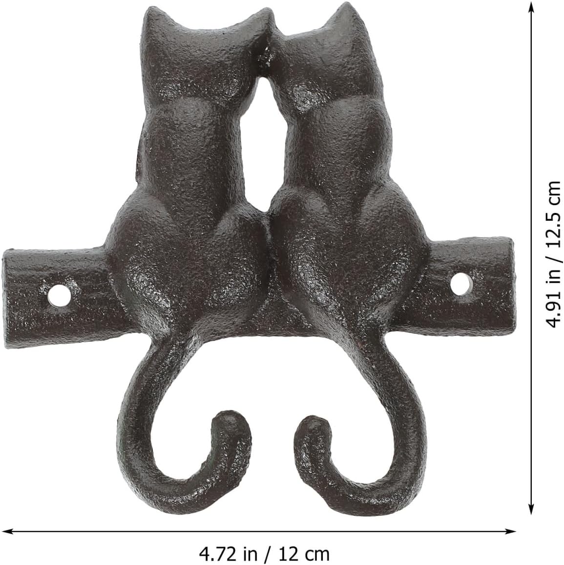 Zerodeko Retro Clothes Hook Wall-Mounted Animal Shaped Cast Iron Hook for Home Entryway Coat Key Towel Hanging Organizer
