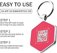 Vista 3 de Etiquetas de identificación personalizadas para perros con código QR, etiquetas de identificación para mascotas, etiquetas de identificación