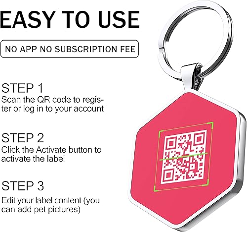Miniatura 3 de Etiquetas de identificación personalizadas para perros con código QR, etiquetas de identificación para mascotas, etiquetas de identificación para