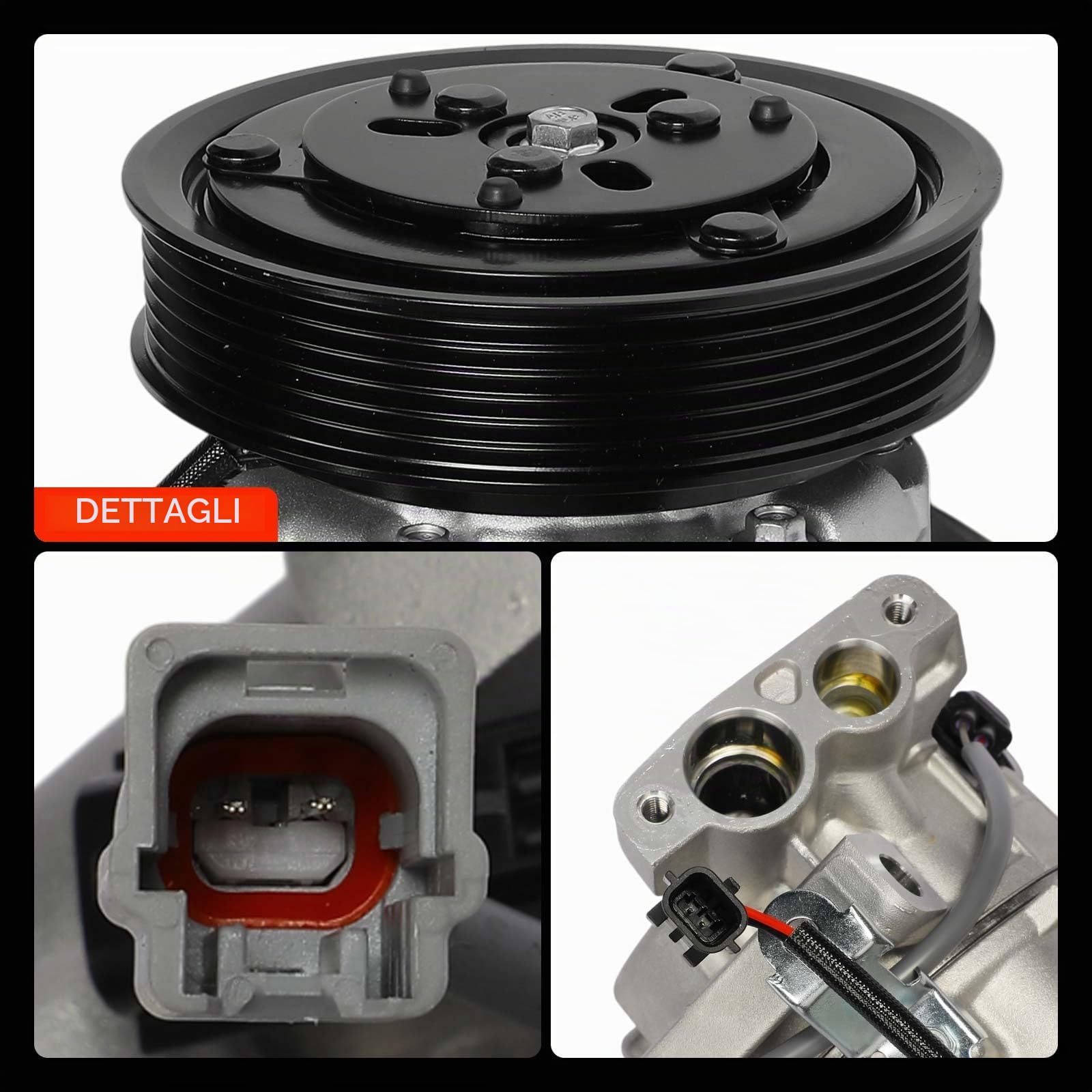 Frankberg Compressore per aria condizionata con frizione | Compatibile con: Scénic III JZ0/1, M.e.g.a.n.e III Combi Van KZ0/1, M.e.g.a.n.e III Grandtour KZ0/1