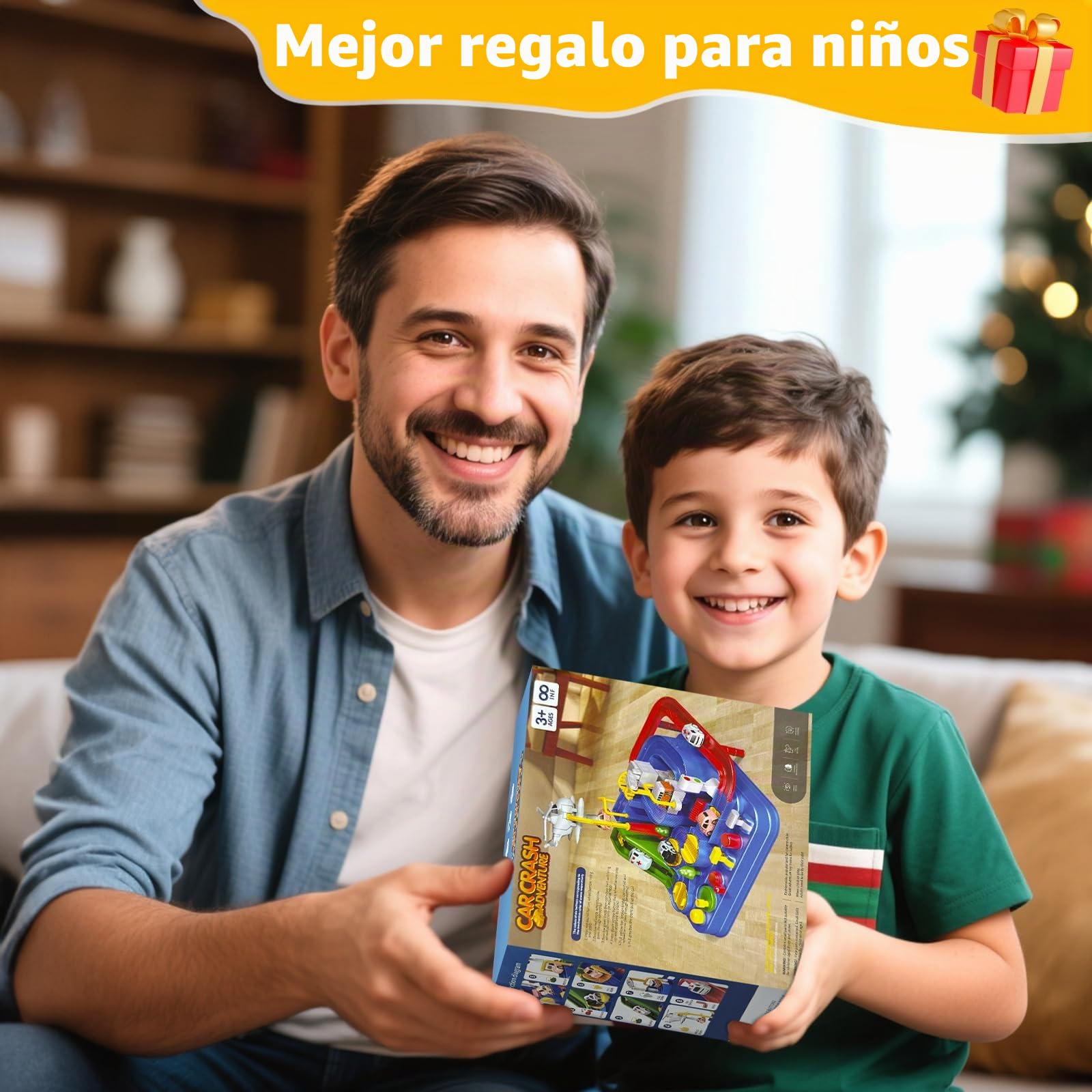 Pista de Coches Juguetes para Niños 3 Años, Circuito de Coches Juguete-s de Aventura Garaje Coche Juguete, Juguetes de Aventura Circuito, Juguete Educativo para Niños 3-6 Años Regalos
