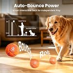 Smart Interactive Dog Toy Ball - Automatic Bouncing & Rolling, Chew-Resistant E-TPU Material, 3 Interactive Modes, IPX7 Waterproof, Smart Chase Pet Toy Ball for Medium and Large Dogs (Orange)
