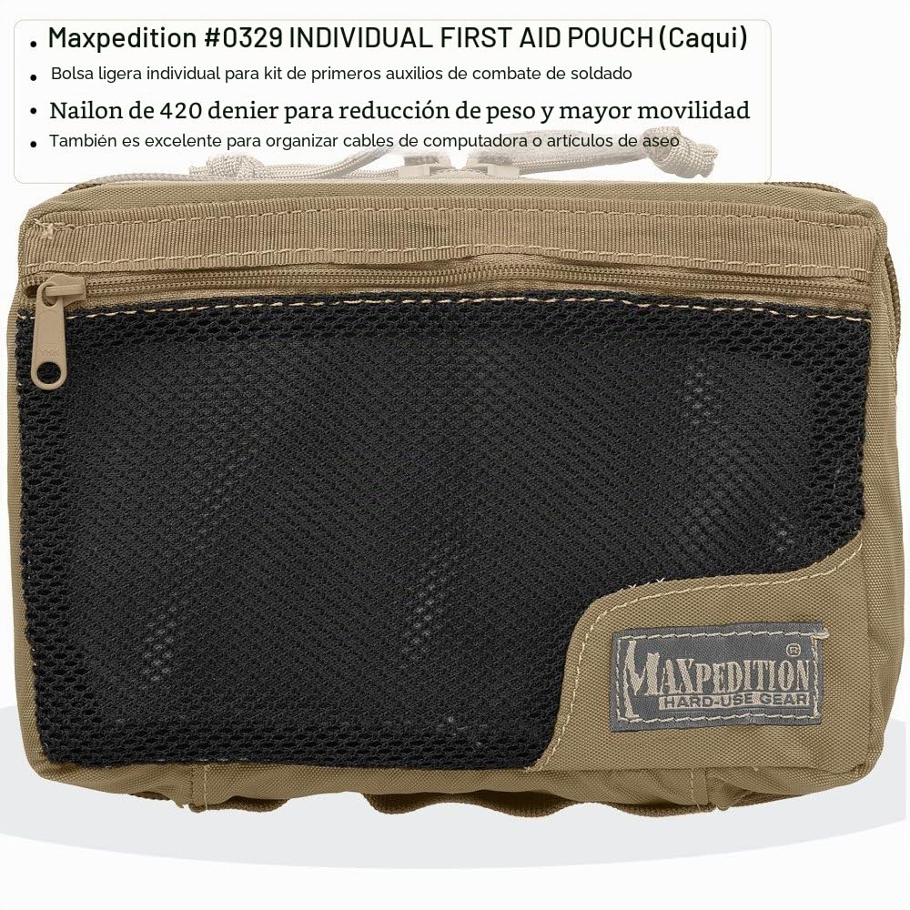 MAXPEDITION Bolsa individual de primeros auxilios (caqui)