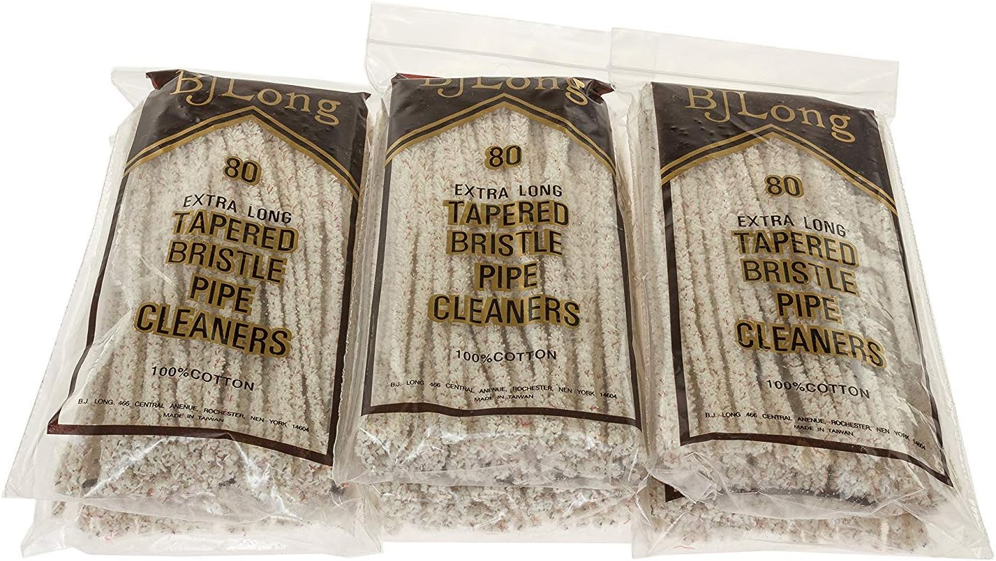 BJ Long Extra Long Tapered Bristle Pipe Cleaners 80 Pack