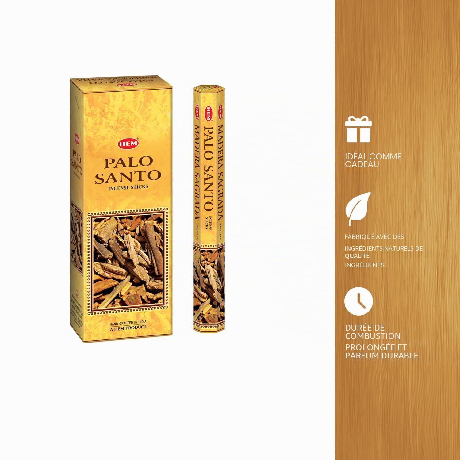 Hem Encens Palo Santo Bâtonnets Lot de 6
