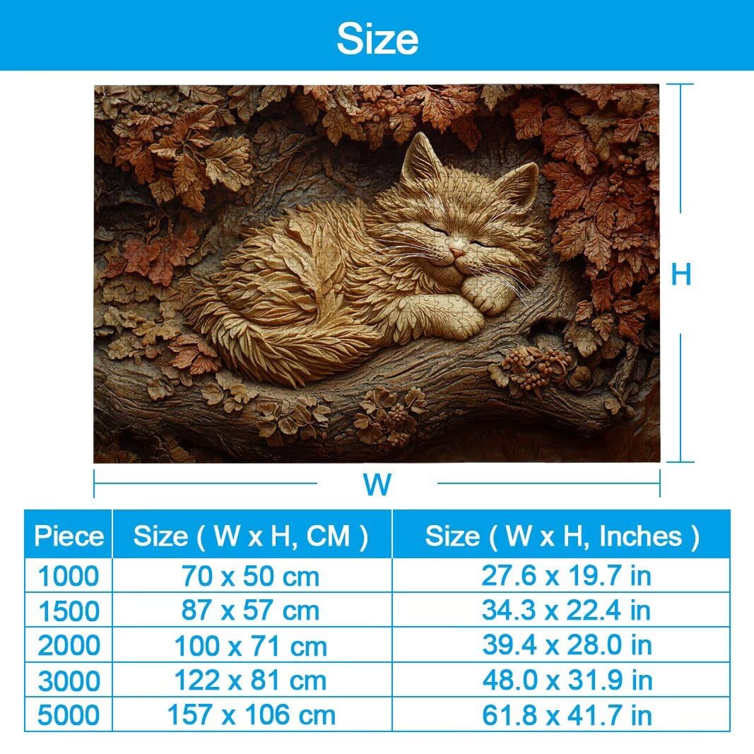 Puzzle 3000 Pièces Adultes, Puzzle 3000 Pieces Chat, Cadeau Femme -2156