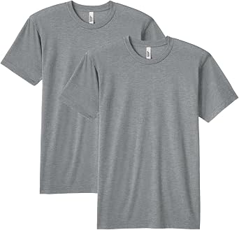 American Apparel Mens Tri-Blend Track T-Shirt 2-Pack