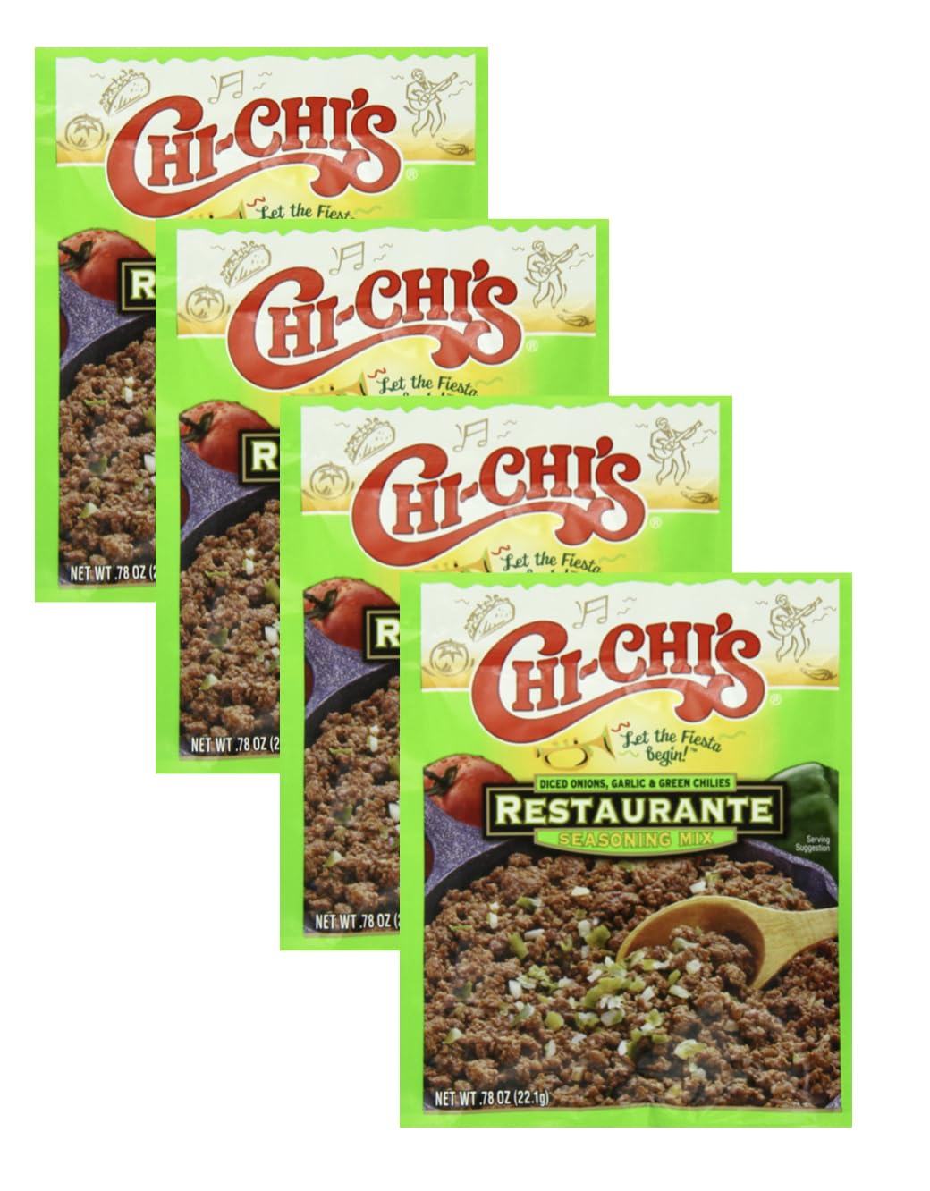 Chi Chi's Fiesta Restaurante Seasoning Mix 0.78 OZ Bundle