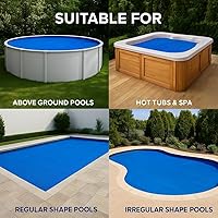 Vista 4 de SunHeater Manta Solar para Piscina - Cubierta Térmica Rectangular de Servicio Pesado con Burbujas - Calentador Solar de Transferencia de Calor