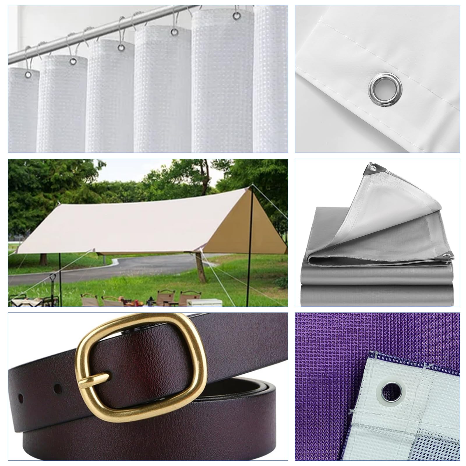 Profi Ösenpresse Set mit 1500 Ösen (6/10/12mm) + Hammer | Magnetische Ösenzange für Stoff, Leder, Planen, Banner | Handwerkzeug mit 3 Matrizen | Rostfreie Edelstahl-Ösen | AstraLoom (Blau)