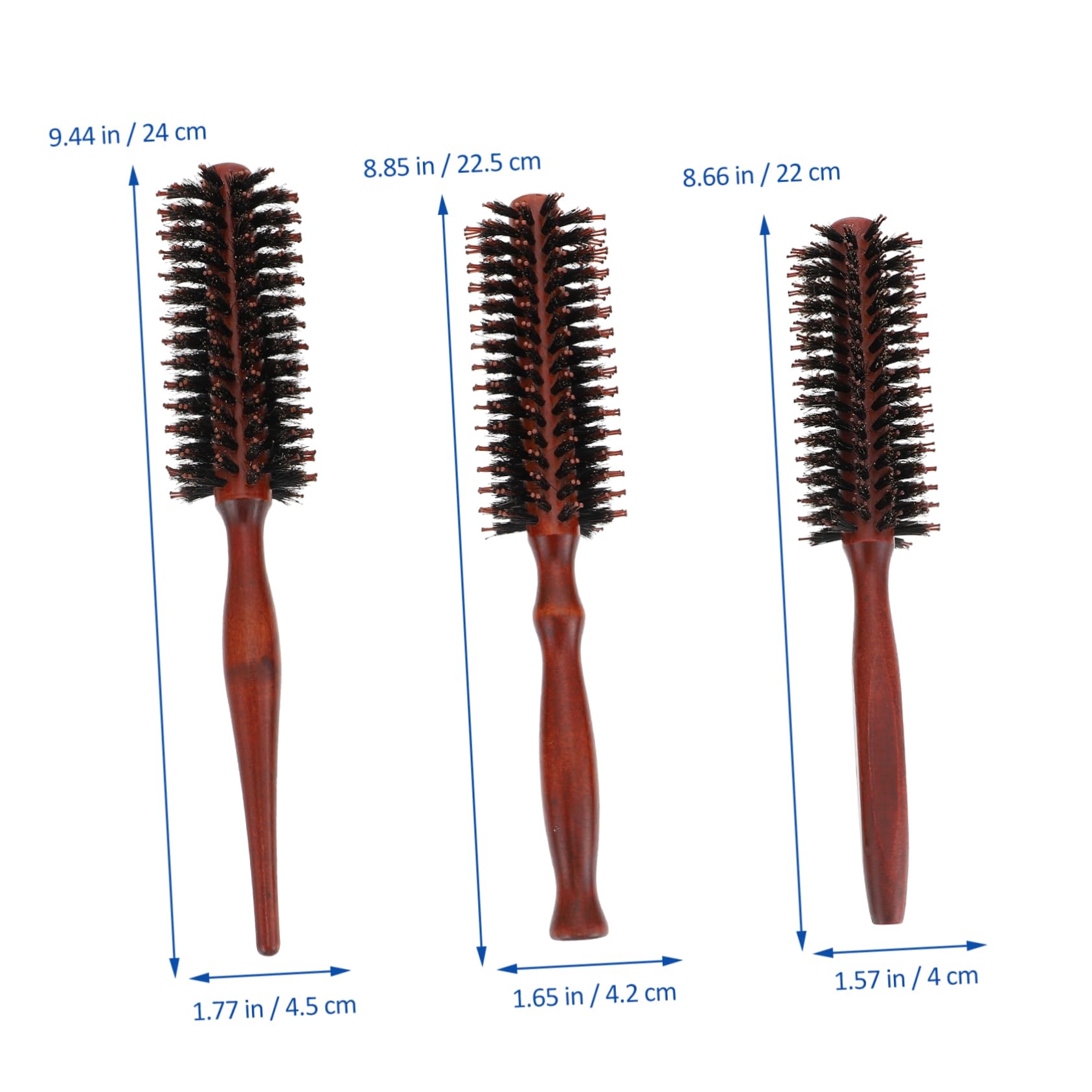 MAGICLULU 9 Pcs Di Curling Pettine Districante Spazzola Per A Setole Districante Spazzola Per Setola Per Manico In Legno Per Rotonda