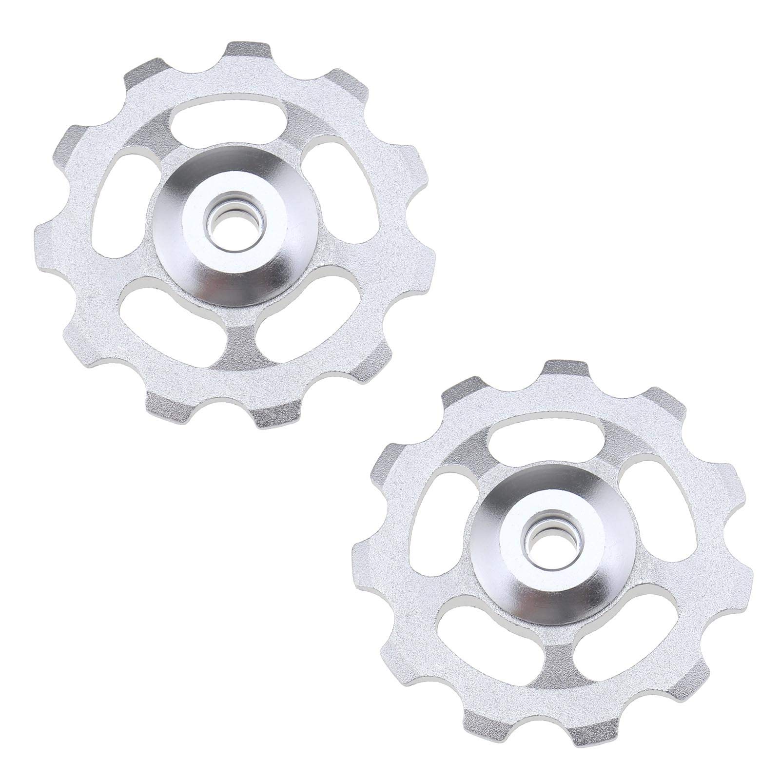 Create Idea Silver Pair 11T Mtb Rs Bearing Pulley Wheel Bicycle Cycling Rear Derailleur Speed