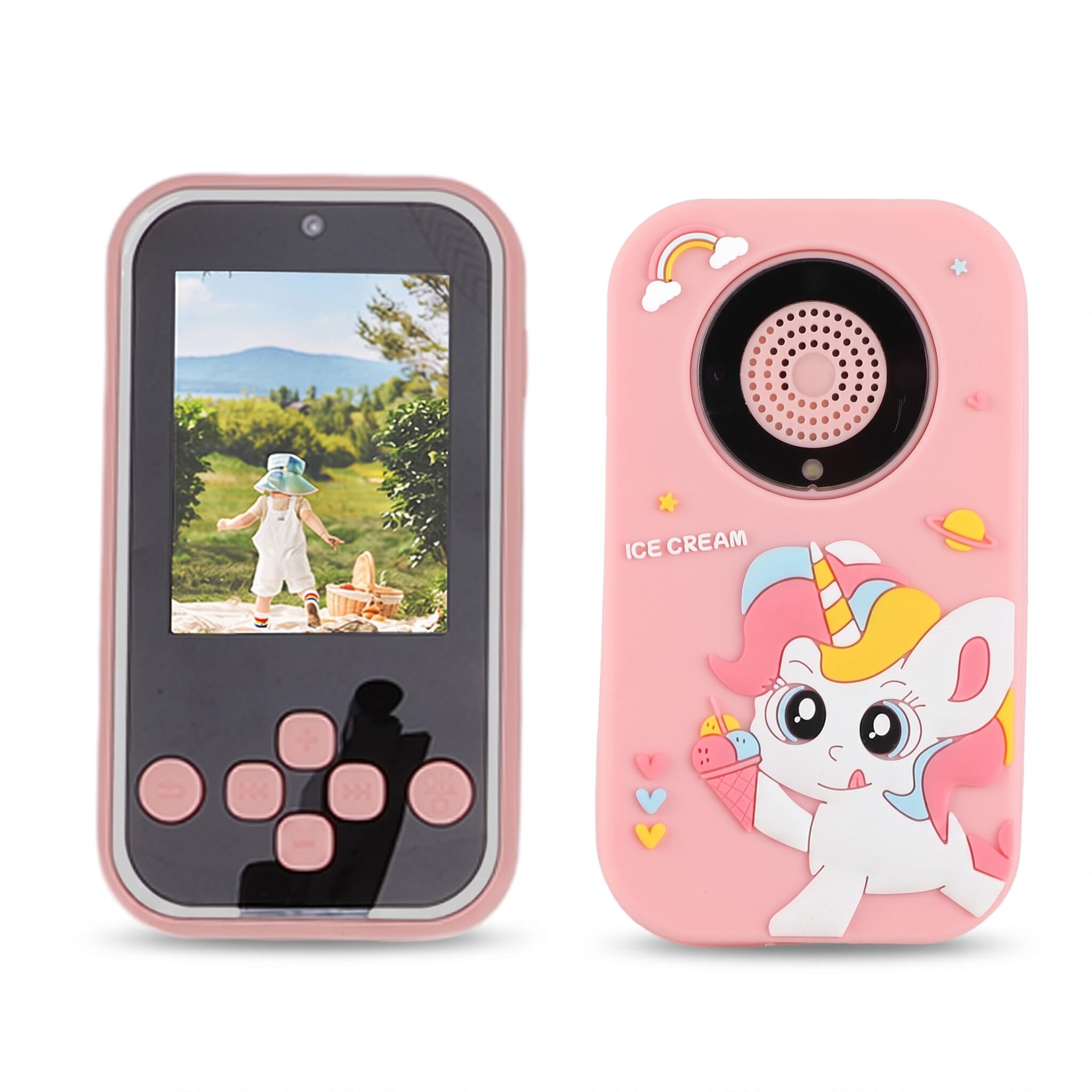 1080P Digital Camera for Photography, MP3 Player, 96MP Dual Lenses Vlogging Camera, 2.4inch Screen Compact Travel Camera, Built in Flashlight, Timer, Calendar (Pink)-image-38