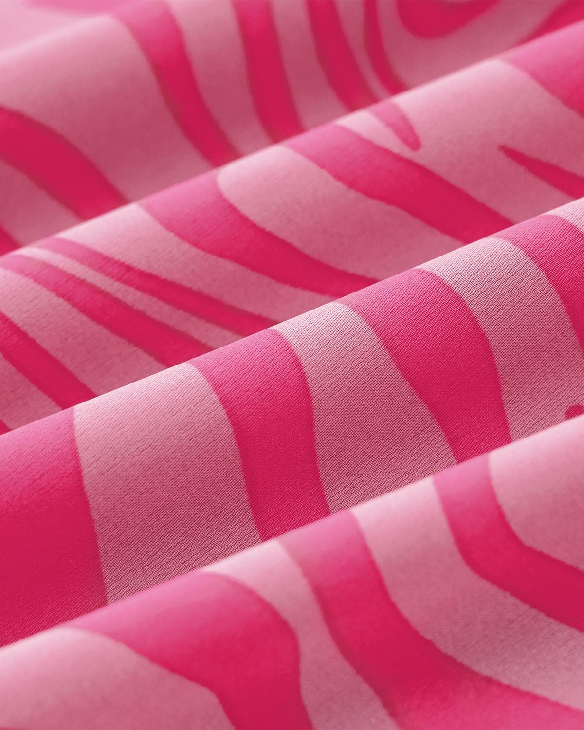 Zenlonr Women's Summer Tops Dressy Casual 2025 V Neck Satin Silk Printed Shirts Boho Long Sleeve Work Blouses(Print Pink,Large) - Image 5