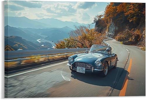 HouLaiZhe 90s Retro Classic Car Jdm Posters Canvas Wall Aesthetic Room Decor Wall Painting Prints Gallery Room Wall Decor for Bedroom Living Room