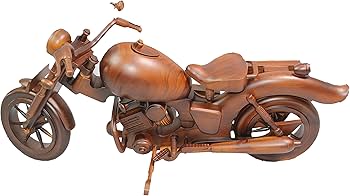 Amazon.co.jp: 木製バイク（Large）／ 置物 ／インテリア ／ アジア