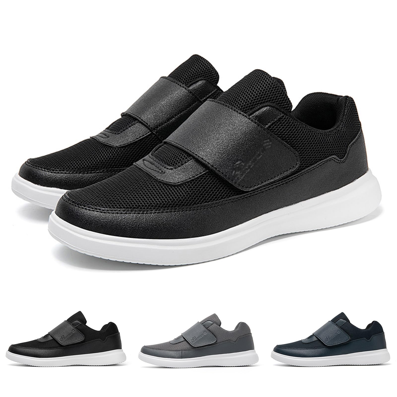Zapatos ortopédicos para hombre con edemas y pies hinchados con suela ajustable