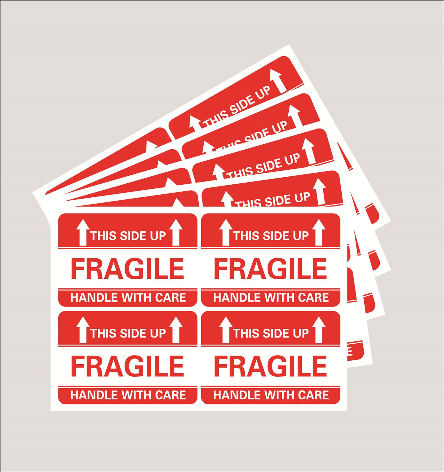 100 2x3 Fragile This Side Up Handle with Care Sticker for Box Envelope Shipping Label, White, 2x3 inches - Image 4