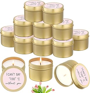 8 Pcs Bridesmaid Proposal Gifts I Can't Say I Do Without You Candles Gifts Natural Soy Wax Candles for Bridesmaid Wedding(Classic,Pink)