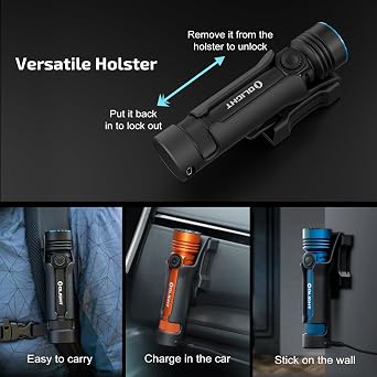 OLIGHT Seeker 4 Pro Rechargeable Flashlights, Bright High Lumens Black