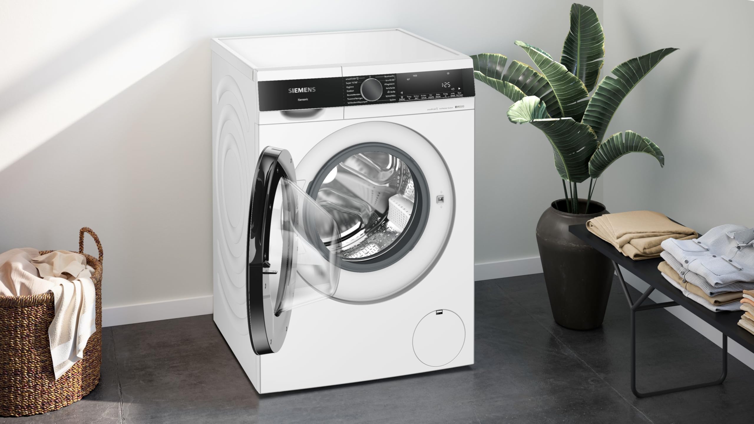 Siemens WG44G2Z22 iQ500 Waschmaschine 9 kg, 1400 U/min, WaterPerfect Plus | Zeit sparen mit speedPack L, langlebiger iQdrive Motor, waterPerfect Plus für beste Wassernutzung