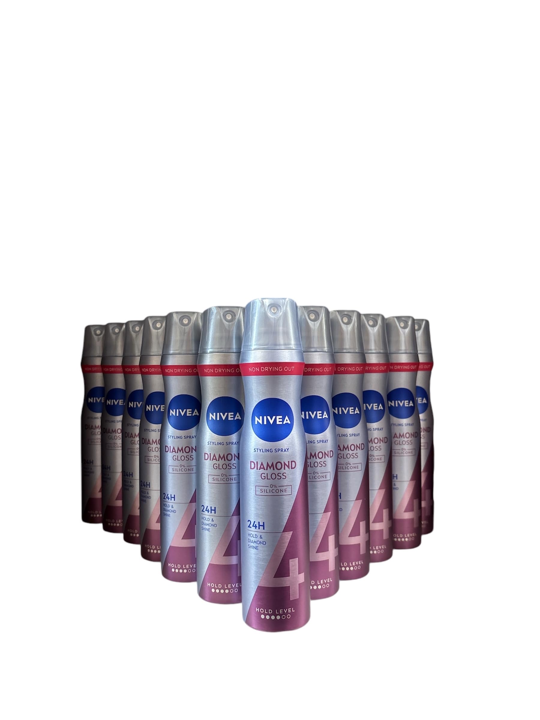 Nivea Styling Spray Diamond Gloss Pielęgnacja Lakier Do Włosów Bardzo Strong 250ml
