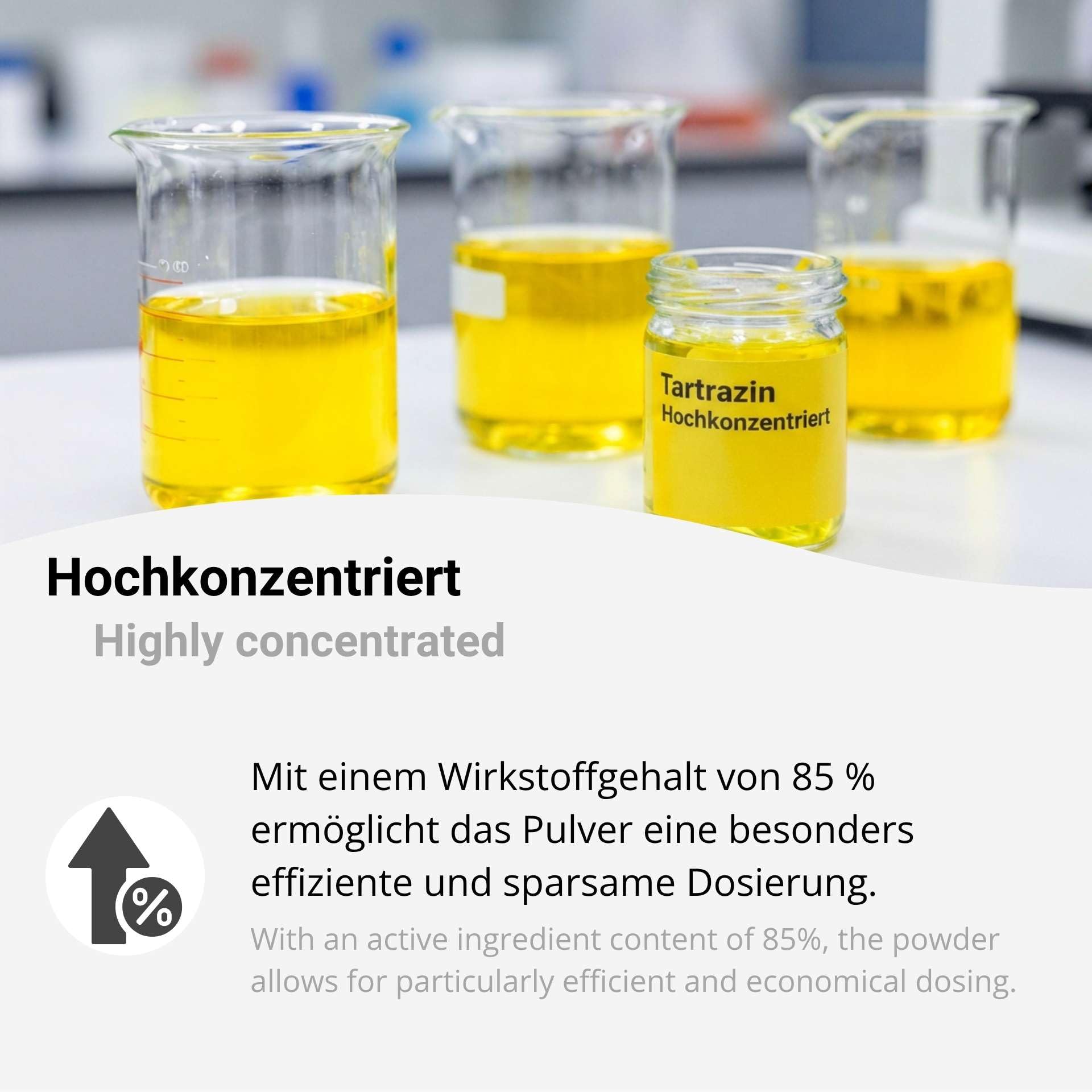Lebensmittelfarbe Gelb hochkonzentriert Pulver 1kg wasserlöslich E102