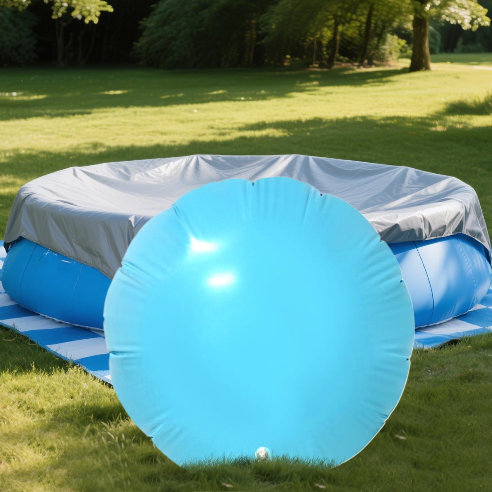 Almohadillas para Piscina | Almohadilla Inflable PVC para Piscina Enterrada | Equilibrador de Hielo Resistente al Frío Balón de Natación Kit de Cierre Invernal para Playa Jardín Trasero SPA Piscinas