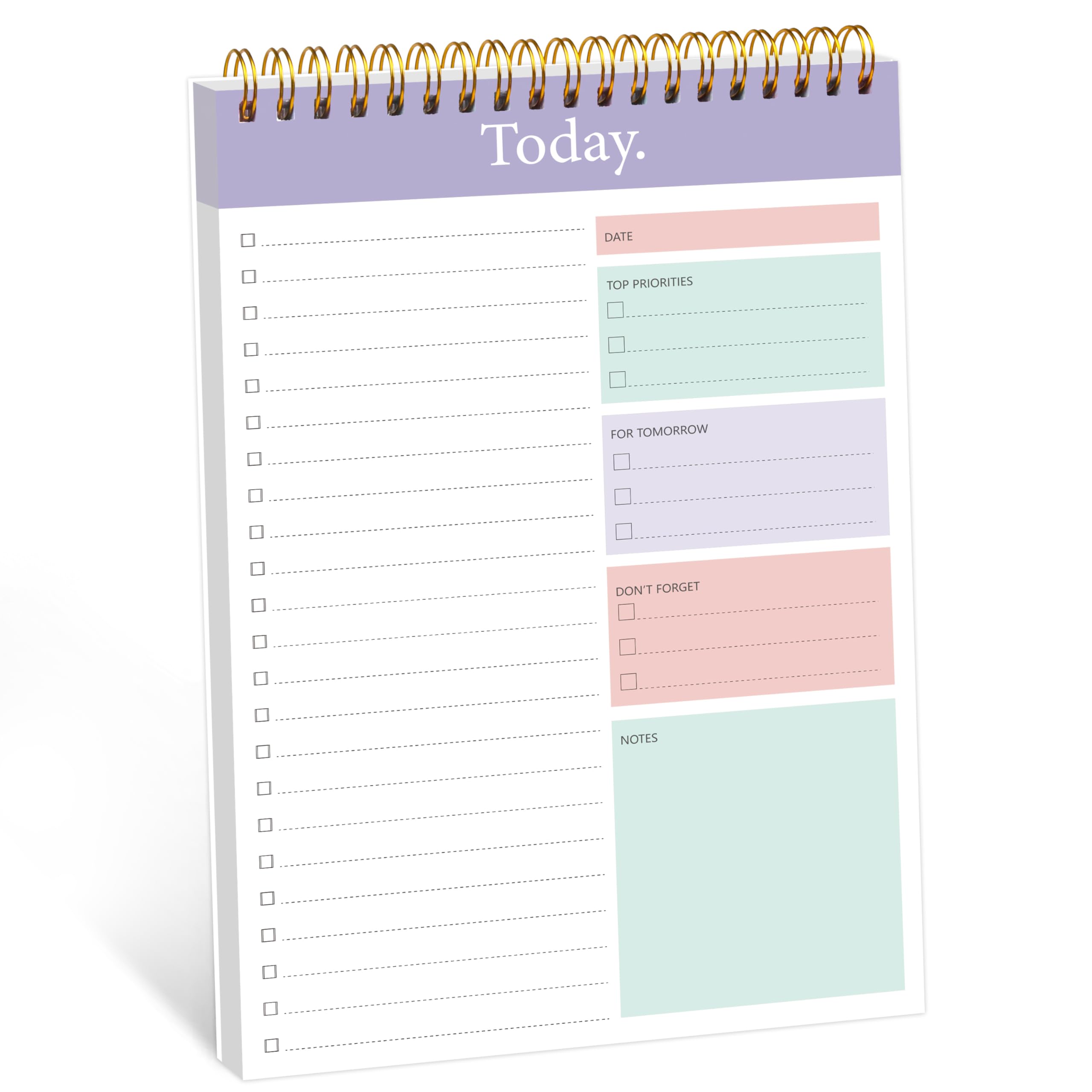 To Do List Notepad, Daily Planner Notepad Undated 52 Sheets Tear Off