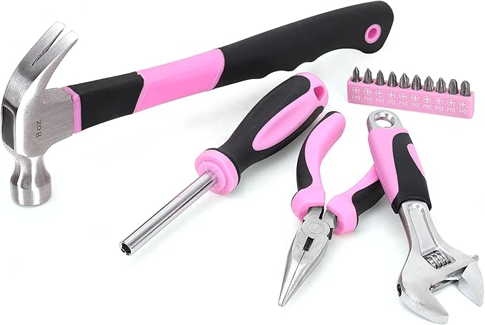 Kit de herramientas FASTPRO 15 piezas rosa, juego de herramientas para hogar miniatura 2