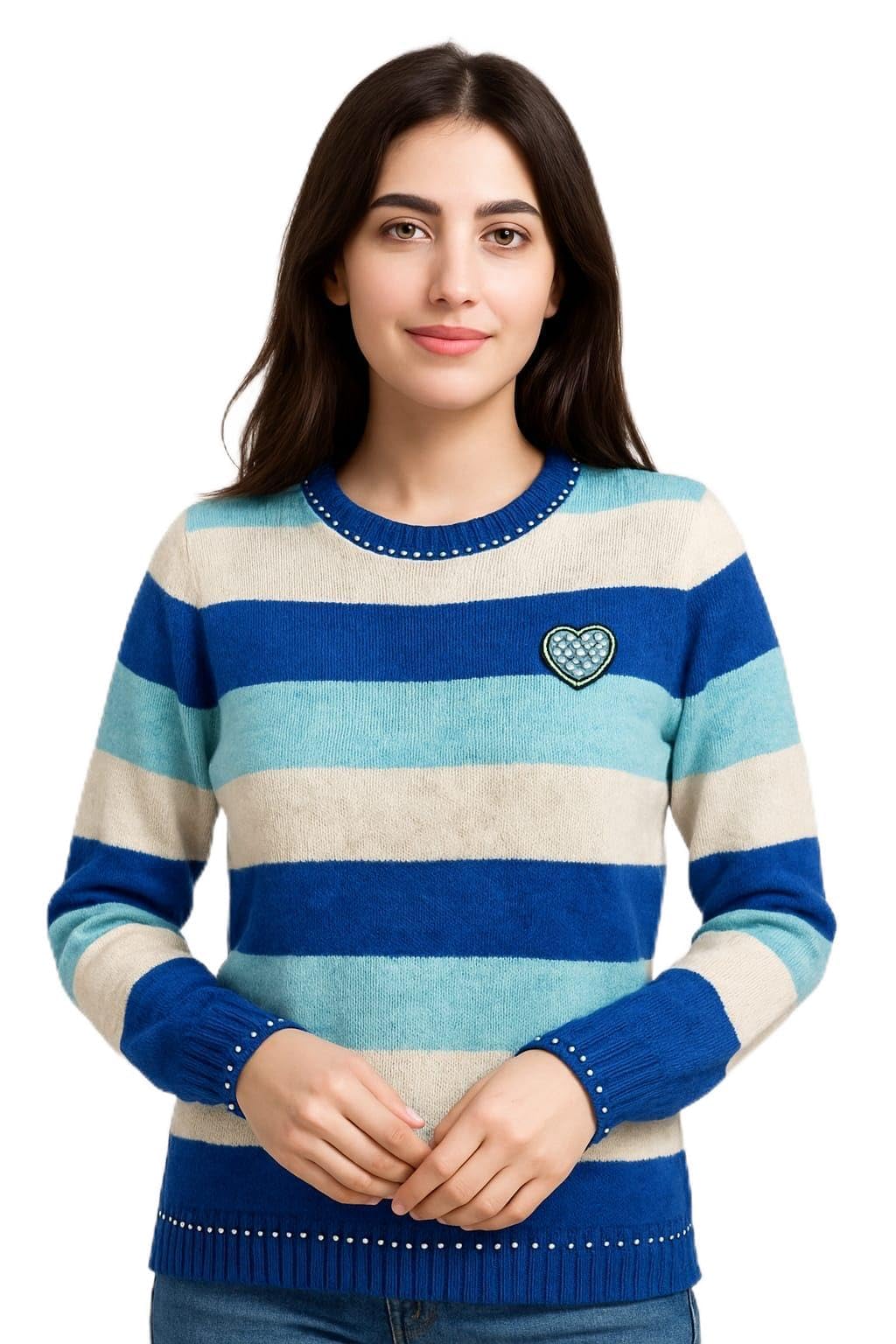 Ladies Knitted Cotton Sweater Pullover, Casual, Office WEAR-image-40