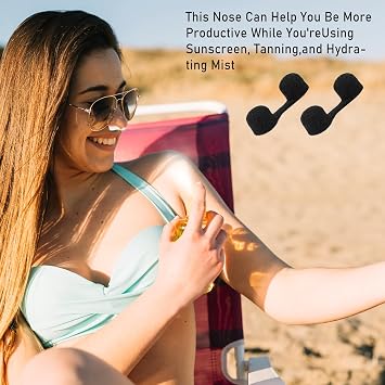 100 Pieces Disposable Nose Filters Nose Plug Filter for Spray Tanning Softness Sponge Nose Filter for Sunless Outdoor Nose Protection(Black)
