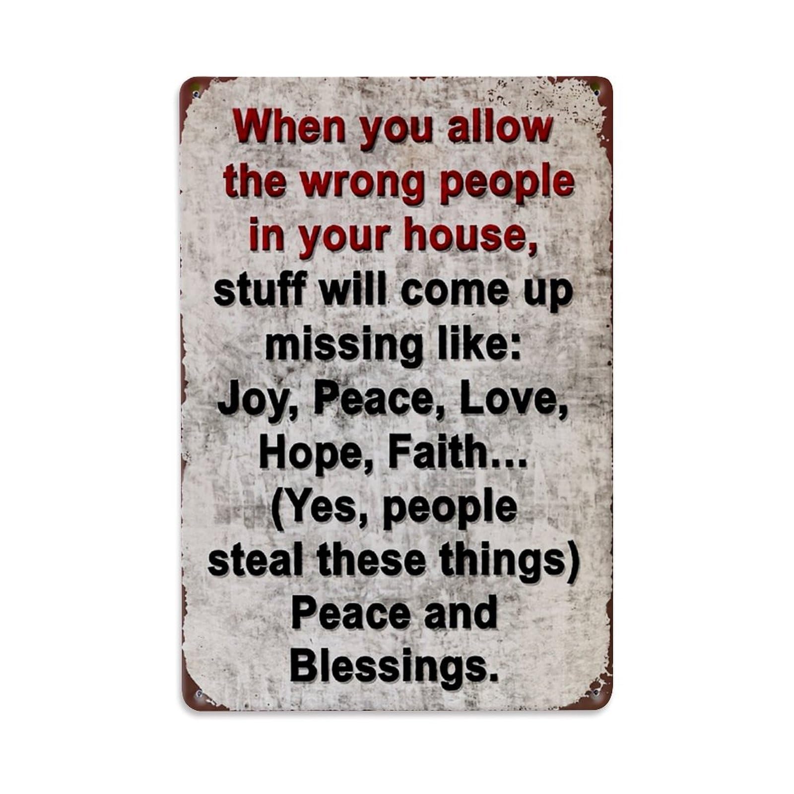Nestemfo Vintage Inspirational Quote Text On Grunge Background Tin Sign Metal Sign, Living Room,Bar, Home, Bedroom Wall Decor,Retro Metal Poster 8X12 Inches