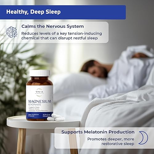 Miniatura 3 de Glicinato de magnesio - Magnesio suave y altamente absorbible para dormir, relajación muscular y salud cardíaca  Complejo de magnesio quelado para