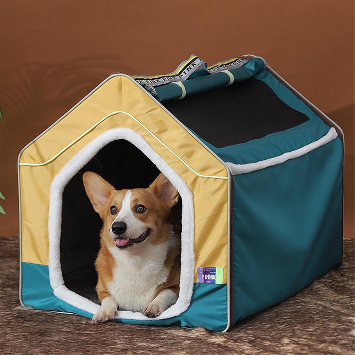 IRCOR Small Medium Dog House Indoor Portable Indoor Dog House Pet House - L24 X W19.7 X H19.7
