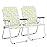 VINGLI Patio Lawn Webbed Folding Chairs Outdoor Beach Portable Camping Chair for Yard, Garden (2, Yellow, Oversized)