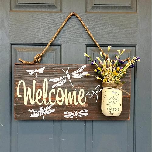 Miniatura 4 de Plantilla de panal de abeja, plantillas de libélula para pintar sobre madera, plantilla de dibujo hexagonal reutilizable para pintar en muebles,