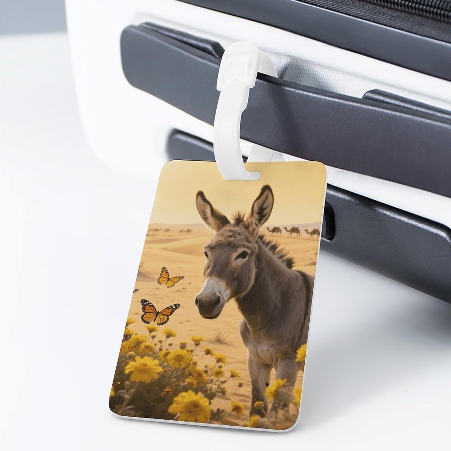 Donkey Desert Luggage Tag with Name ID Card for Suitcase image 3
