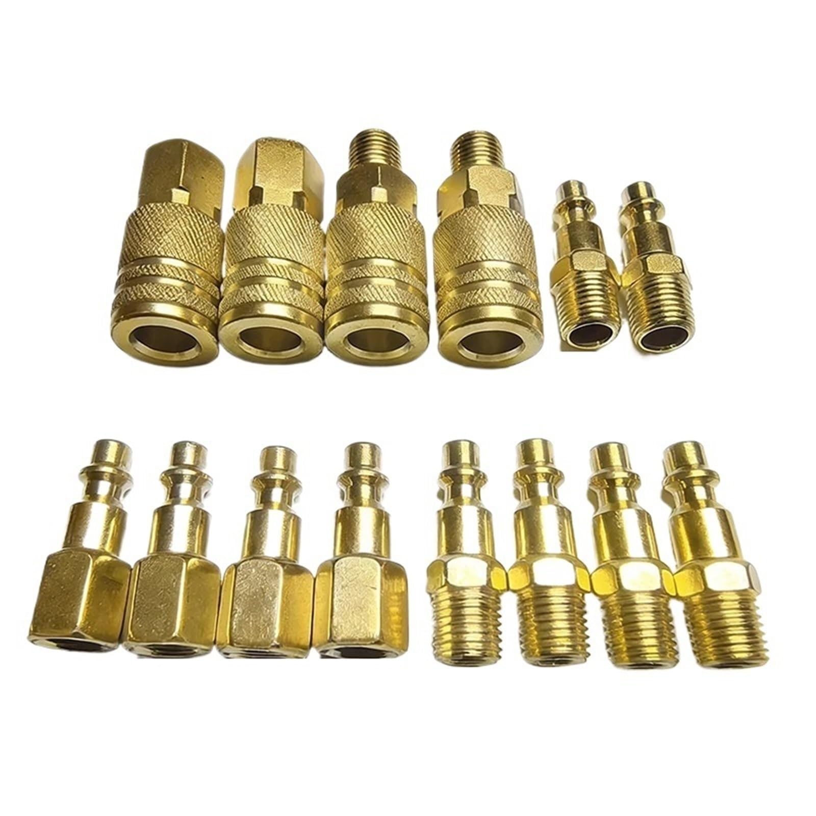 Padgcnor One Color Air Line Connectors 1/4" Npt Quick Connector Coupler Kit Self-Locking Air Fittings Set Industrial Pneumatic Accessories For Compressor Hose