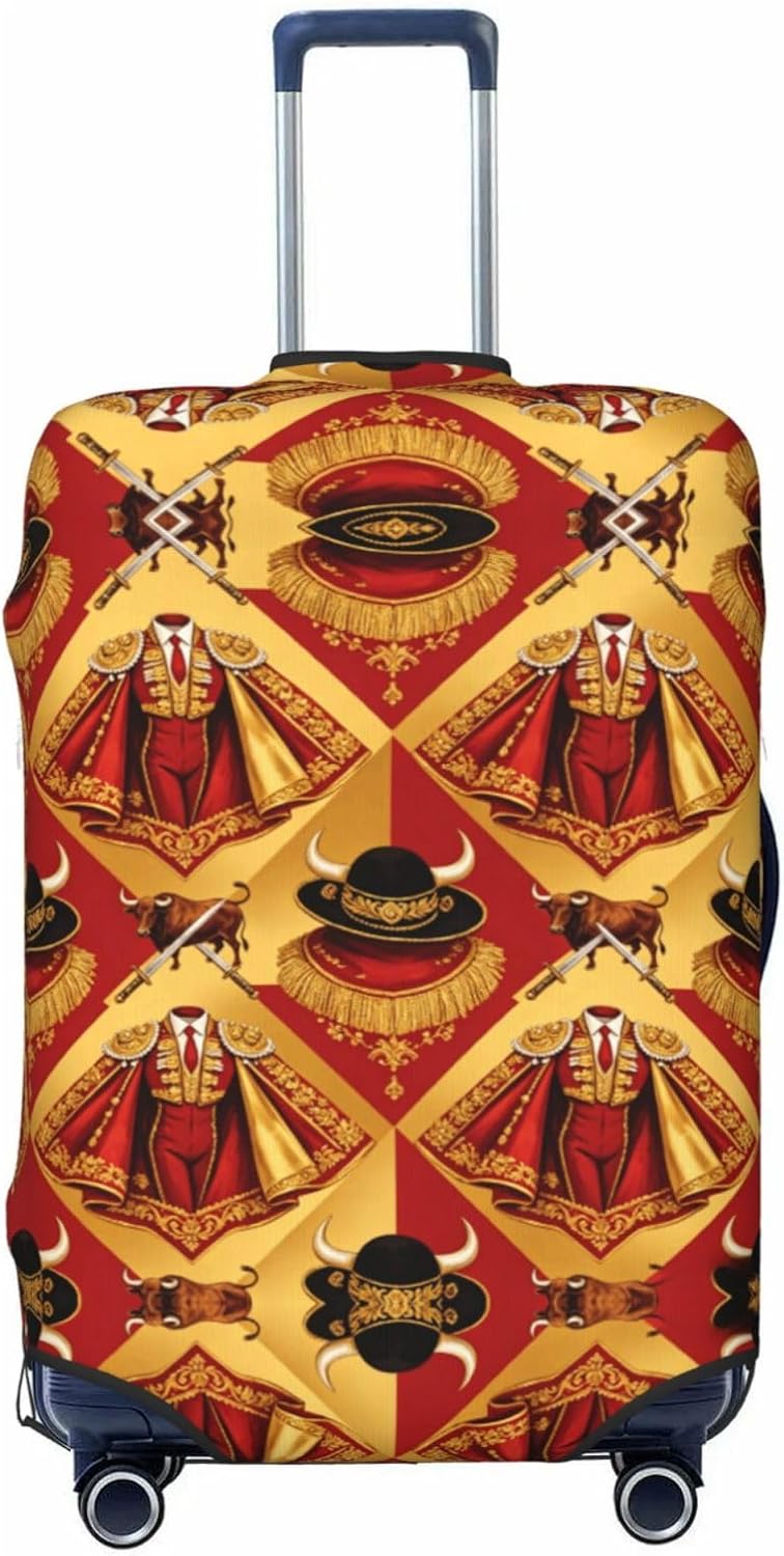 Matador Suitprint Premium Suitcase Cover | Durable Polyester Elastic Luggage Cover With Zipper & Buckle, Travel Suitcase Protector For Medium Large Bags
