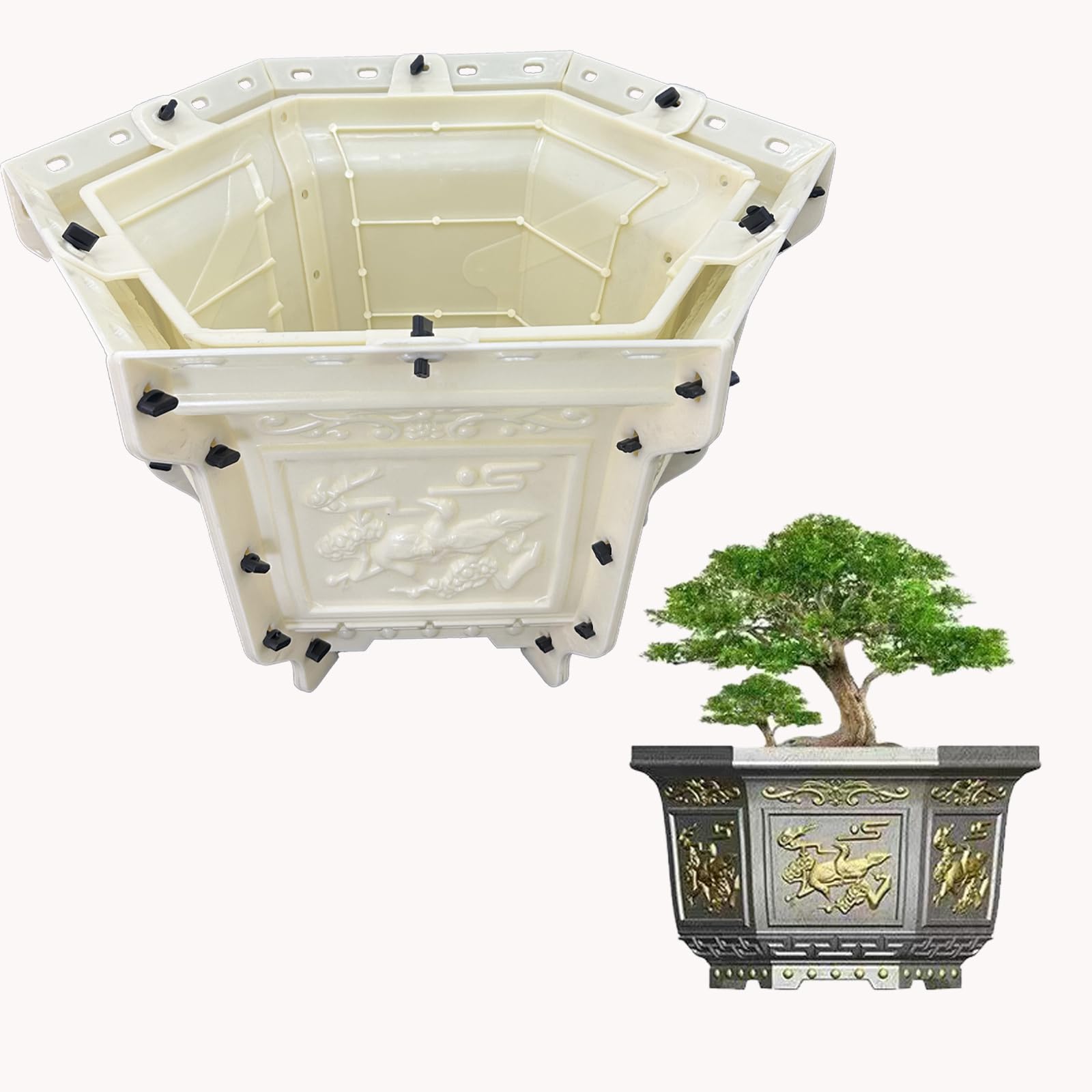 DIYUNIMOULD Extra Large Planter Molds, Extra Large Planter Mould, 29.92 x 25.98 x 18.5 Inches, Flower Pot Decor for Home and Garden (Magpie Plum