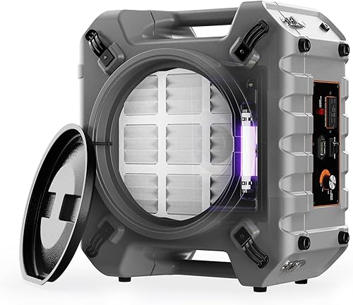 Miniatura 10 de Abestorm Limpiador de aire S1 con sistema de filtración de 3 etapas, purificador de aire industrial comercial HEPA para restauración de daños,