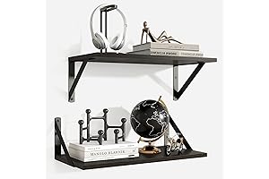 Axeman Floating Shelves: Elevate Your Storage with 8 Inch Deep Black Shelves