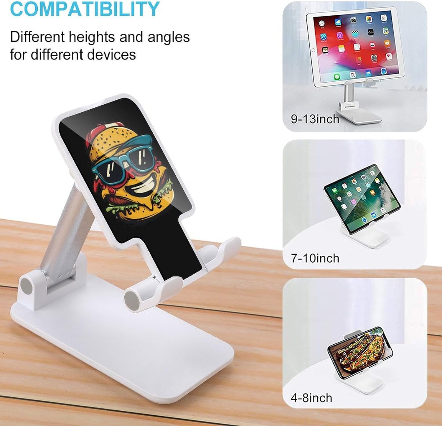 Funny Burger Hamburger Novelty Cell Phone Stand Lightweight Phones Holder image 3