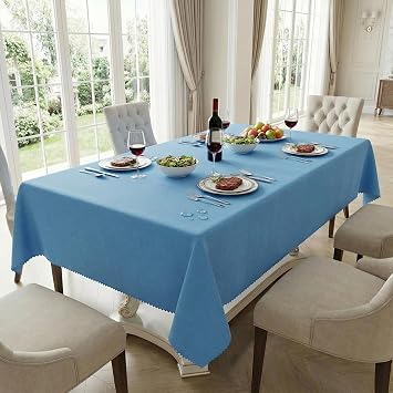 HX&OD Rectangular Tablecloth Cationic Fabric Waterproof Stain Resistant Wrinkle-Resistant for Home/Decoration/Party/Buffet/Wedding/Dining Room/Camping