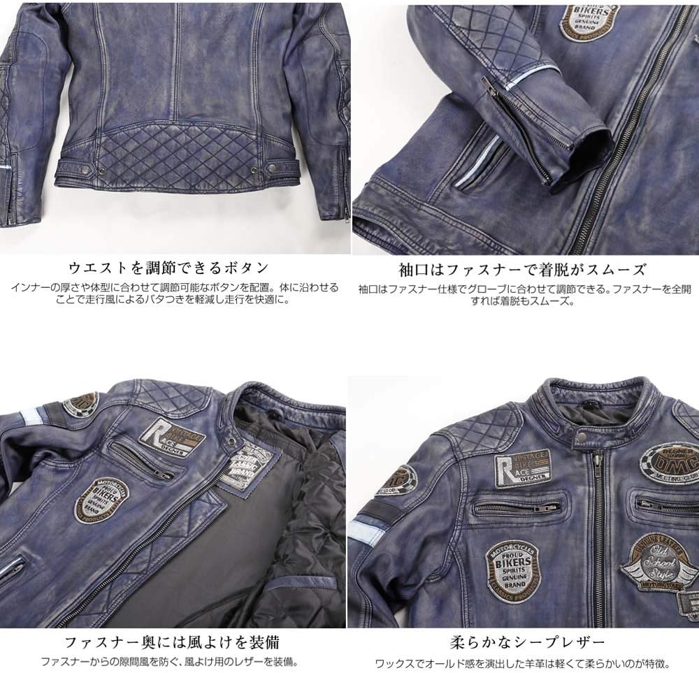 AFFLICTION ダークグレー レザーライダースジャケット 試着無料