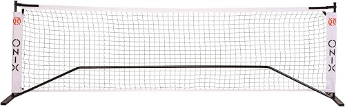 Miniatura 24 de ONIX Pickleball 2 en 1 Juego de red portátil de tamaño reglamentario y red de práctica incluye estuche de transporte con ruedas